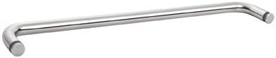 Rockwell Security Mont Hard Single Sided Towel Bar 20 Inch Glass Polished Chrome Finish for Commercial and Residential Frameless Heavy Glass Shower Doors