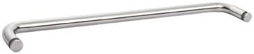Rockwell Security Mont Hard Single Sided Towel Bar 24 Inch Glass Polished Chrome Finish for Commercial and Residential Frameless Heavy Glass Shower Doors