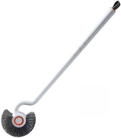 Toilet Wand Outdoor Aquarium Scrubber Brush with Long Handle Bathroom Angled Toilet Bowl & Fish Tank Brush, Japanese Rigid Non-Curl Scrubber with Curved Bristles, Deep Clean Bathroom Dead Corner