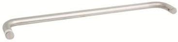 Rockwell Security Mont Hard Single Sided Towel Bar 18 Inch Glass Brushed Nickel Finish for Commercial and Residential Frameless Heavy Glass Shower Doors
