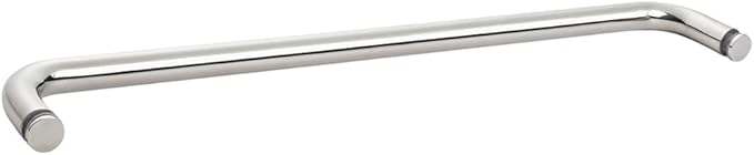 Rockwell Security Mont Hard Single Sided Towel Bar 26 Inch Glass Polished Chrome Finish for Commercial and Residential Frameless Heavy Glass Shower Doors