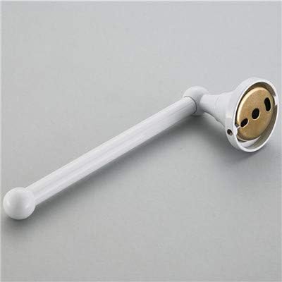 Flybath Toilet Paper Roll Holder Bar Without Cover Brass Wall Mounted, 20 cm/7.87 inches, White