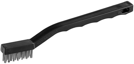 Toothbrush Style Grout Brush, 7.5 Inch, Stainless Steel Bristles, Black