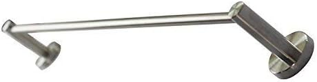 Premium Modern Single Towel Bar Rack w/Round Base (24 Inches)- Brushed Finish, Made from Stainless Steel, Water and Rust Proof, Wall Mounted, Easy to Install