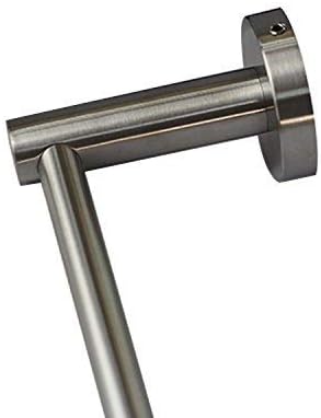 Premium Modern Single Towel Bar Rack w/Round Base (24 Inches)- Brushed Finish, Made from Stainless Steel, Water and Rust Proof, Wall Mounted, Easy to Install