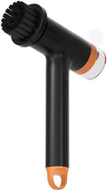 Electric Spin Scrubber Can add Liquid Cordless Power Cleaning Brush with 5 Replaceable Brush Heads Rechargeable Scrubber for Bathroom Tub Sink Kitchen Dishes Tile Window Floor Grout, White (Black)