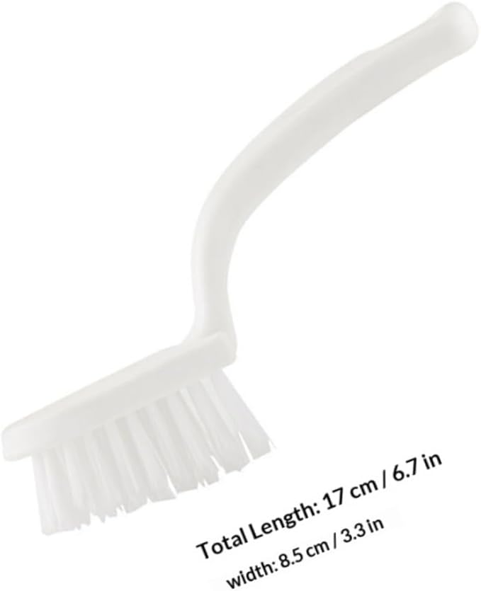 Happyyami Handheld Crevice Cleaning Brush Set 5pcs, White Multifunctional Groove and Gap Scrub Brushes for Kitchen and Home Cleaning
