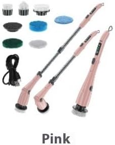 Long & Short Retractable Electric Cleaning Brush – Handheld Powerful Multifunction Spin Scrubber for Bathroom, Kitchen, Tile, Grout & Hard-to-Reach Areas