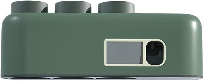 EQUALIZE Toothbrush Holder 2PCS Wall Mount Smart Toothbrush Holder with LED Light, Mouthwash Cup, Automatic Toothpaste Dispenser Squeeze Kit Toothpaste Holder (Color : B)