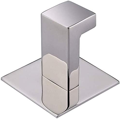 4PC Self Adhesive 304 Stainless Steel Bathroom Square Towel Hook Chrome Finish Coat hat Door Hook Hanger Bathroom Accessories,No Screw Need (Chrome, 4PC)