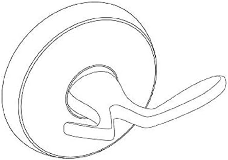 Gatco 5076MX Desinger II Robe Hook, Matte Black/Wall Mounted Double Robe and Towel Hook for Bathroom