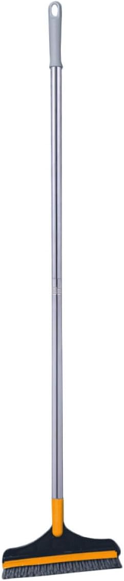 Long-Handle Toilet Tile Cleaning Brush with Stiff Bristles, Floor Scrub Brush for Bathroom and Grout, Yellow Bathroom Cleaning Supply for Hard-to-Reach Corners