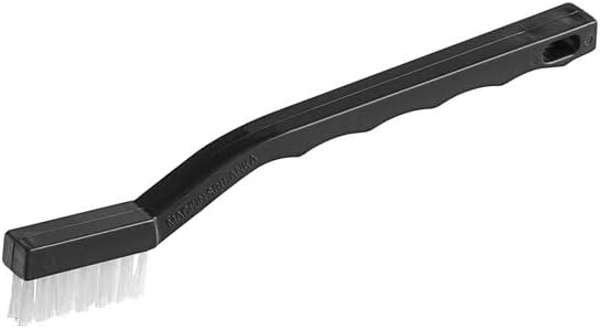 Toothbrush Style Grout Brush, 7.5 Inches, Polypropylene Bristles, Black White