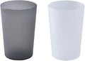 Simple Drinking Cup, Household Plastic Cup, Couple Toothbrush Holder, Large Capacity 300ml (10 oz) Mug (300 ml). (Translucent Black & White)