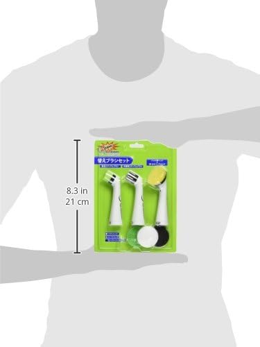 Sonic Scrubber – Replacement Brush Set | 3-Piece Head Combo with Soft Bristle, Medium Bristle & Velcro Pad Head + 4 Cleaning Pads (Multi-Firmness)