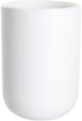 Solid Color mouthwash Cup, Simple Solid Color Toothbrush Cups, Toothbrush Holder 1 Piece, 10 oz (300 ml)(White)