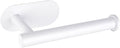 athroom Toilet Paper Holder Self-Adhesive Roll Holder Wall Mount Stainless Steel no Drilling Tissues Holder Stick on Wall White