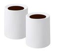 Modern Round Trash Can Open Top Trash Bin 2 Pack, White Garbage Can with Removable Plastic Bin - Keeps Liner Bag Hidden Minimalist Office Trash Can Touchless Bathroom Garbage Can, 3.2Gal/12L
