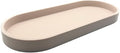 Happitasa Premium 12” x 5” Silicone Vanity Tray | Sink and Surface Organizer with Sturdy Non-Slip Base | Heat Safe, Dishwasher Safe (Sand Dollar)