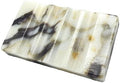 Marble Soap Dish for Shower - Natural Stone Tray Stand Organizer, Decorative Bar Soap Holder | Non-Slip, Luxury Bath Accessories (Violet)