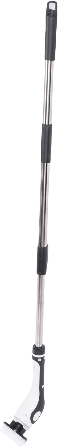 Yinhing Cordless Cleaning Brush Scrubber IPX7 Electric Bathroom Brush Cleaner with 9 Replaceable Heads Telescopic Handle Voice Broadcast for Bathroom Kitchen Floors Cars