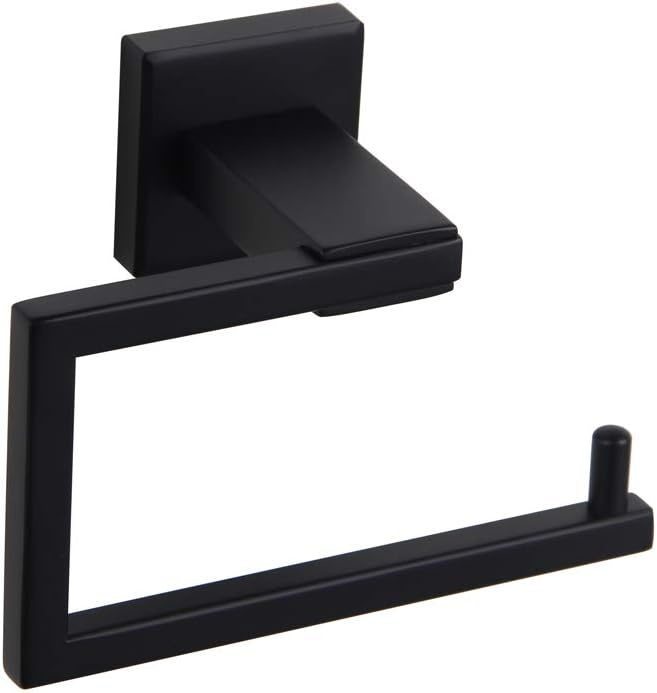 GERZ Bathroom Toilet Paper Holder SUS 304 Stainless Steel Matte Black Tissue Paper Roll Holder Wall Mount JG1905-BK