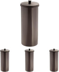 iDesign Freestanding Bathroom Toilet Paper Storage Holder with Lid for 3 Extra Rolls,Bronze,(Pack of 4)