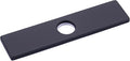 10" Sink Faucet Hole Cover Deck Plate for Bathroom & Kitchen Vanity Sink, Black Escutcheon Plate Stainless Steel Outside Faucet Cover Cap Rectangle Mixer Tap