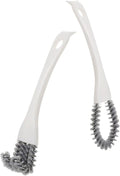 Multi-use Kitchen Cleaning Brush Set 2pcs – U-Shaped Angled Crevice Brushes for Stubborn Stain Removal, Soft-Handheld Grout and Gap Scrubbers for Household and Cooktop Cleaning