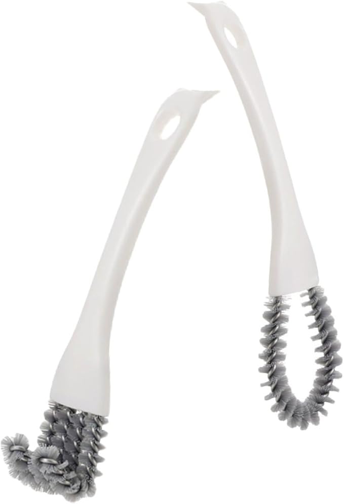 Multi-use Kitchen Cleaning Brush Set 2pcs – U-Shaped Angled Crevice Brushes for Stubborn Stain Removal, Soft-Handheld Grout and Gap Scrubbers for Household and Cooktop Cleaning