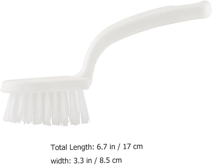 HOMSFOU 5pcs White Kitchen Cleaning Brush Set with Hard Bristles for Floor Crevice Window Track and Seam Cleaning – Multifunctional Home Tool for Narrow Gaps and Corners