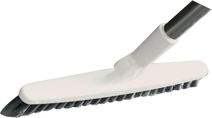 Long Handle Crevice Brush Floor Tile Grout Brush Corner with Sturdy Plastic for Bathroom Kitchen Toilet (Beige 120cm)
