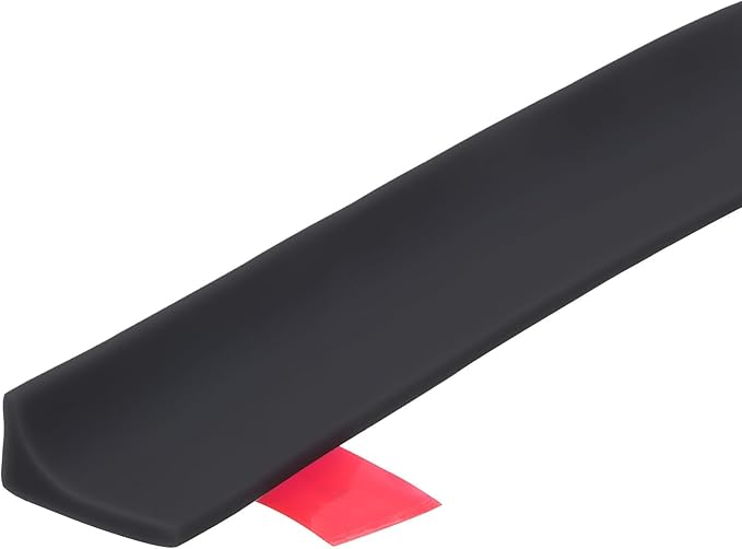 uxcell 59 Inch Collapsible Shower Barrier Stopper Water Splash Guard Blocker 59"Lx0.8"Wx0.5"H for Bathroom Kitchen Wet and Dry Separation, Black
