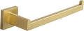 LANC Bathroom Hand Towel Holder Brushed Gold Hand Towel Bar 10 Inche Right Side Square Towel Ring for Kitchen Restroom Wall Mounted Stainless Steel Modern Towel Racks Hanger, A8806BG