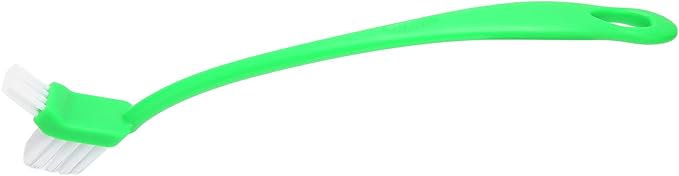 Universal Double Head Cleaning Brush Premium ABS Fiber Long Handle Durable Odorless for Kitchen Bathroom Bottles Green 31cm 1 Pack