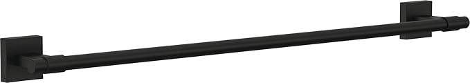 Franklin Brass Maxted (1-Pack) 24" Towel Rack for Bathroom, Matte Black Towel Bar for Bathroom Wall Towel Holder Rod Wall Mounted Bathroom Accessories MAX24-FB