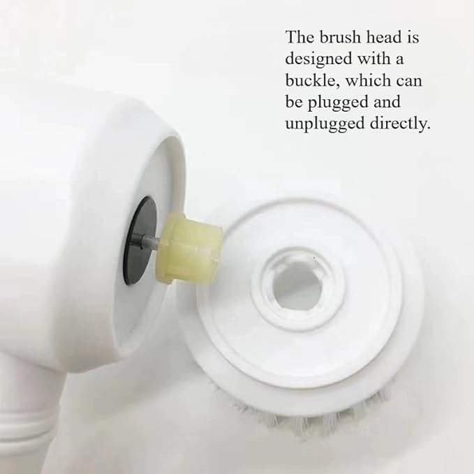 Cordless Electric Spin Scrubber - Multi-Surface Cleaning Brush with Multiple Brush Heads, Waterproof, Wall-Mountable for Bathroom, Kitchen, Tile, Pot & Dish Cleaning (Main Unit + 3 Brush Heads)