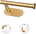 Bathroom Toilet Paper Holder,Self-Adhesive Toilet Paper Holder Roller Holder Stand Wall Mount Rustproof SUS304 Stainless Steel no Drilling Stick on Tissue Holder(1Pack,Brushed Gold)