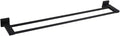 GERZWY Bathroom Double Towel Bar Matte Black Stainless Steel 36-Inch Bath Towel Rack Contemporary Style Wall Mount JG1902C92-BK