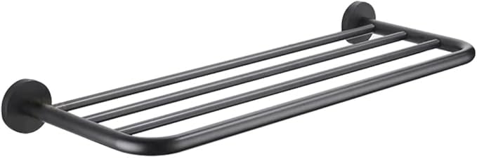 Hotel Towel Racks for Bathroom Wall Mounted, 24 Inch Towel Shelf for Bathroom, 2-Tier Bathroom Towel Rack, Grey