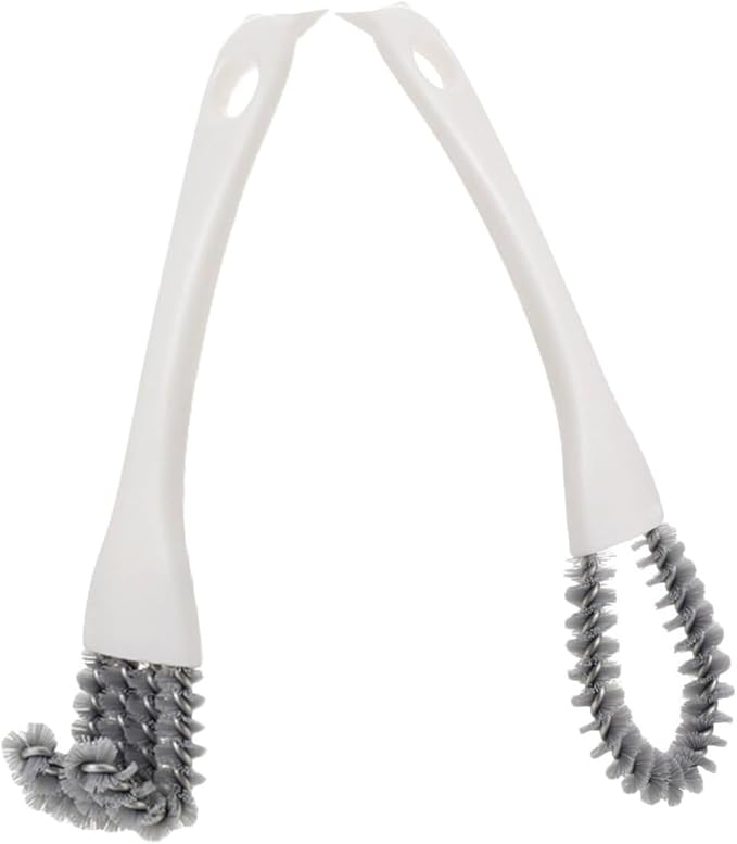 Ciieeo 2pcs Crevice Cleaning Brush Set with U-Shaped and Bent Handles Multi-Purpose Kitchen Scrub Brushes for Dead Corner and Stove Grill Cleaning Handheld