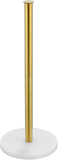 JQK Toilet Paper Storage Stand White Gold, 304 Stainless Steel Tissue Reserve Holder Dispenser for Bathroom, Brushed Gold, TPS180-WG