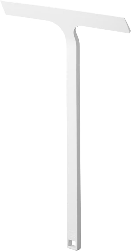 Yamazaki 2005 TOWER Magnetic Wiper, white, Silicone/Nylon/Magnet, Minimalist, 31 x 4.5 x 50 cm