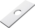 6.3IN Sink Faucet Hole Cover, Deck Plate Escutcheon - Sink Hole Cover, Plumbing Cover Plates, 6.3" Square Escutcheon for Bathroom Faucet 1-3 Hole, Stainless Steel(Chrome)