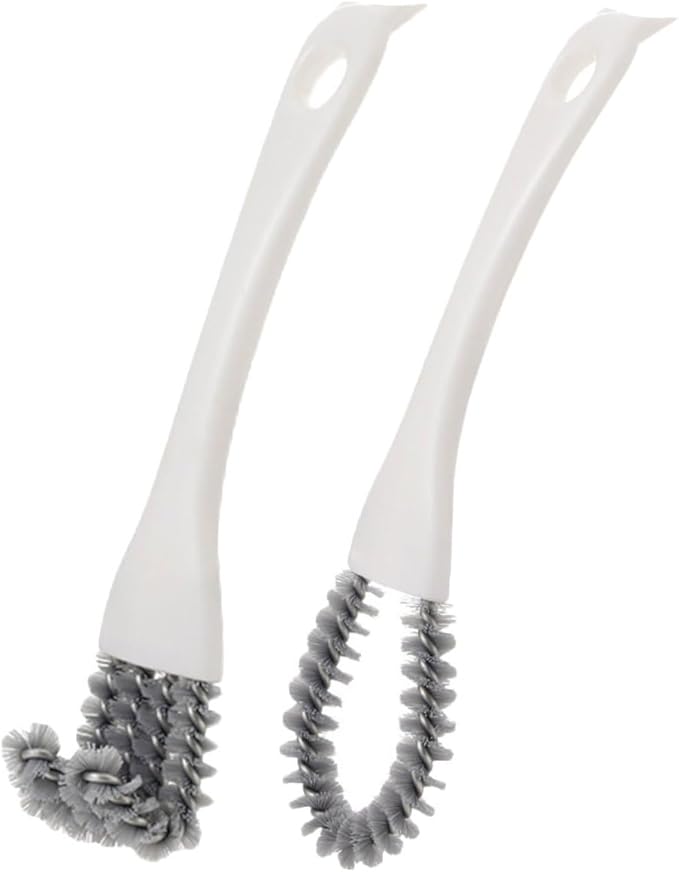 Artibetter 2pcs Multifunctional Kitchen Cleaning Brush Set Crevice Cleaning Brush Tool with U-Shaped and Bent Heads for Stubborn Stain Removal in Stove, Grill, and Bathroom Gaps