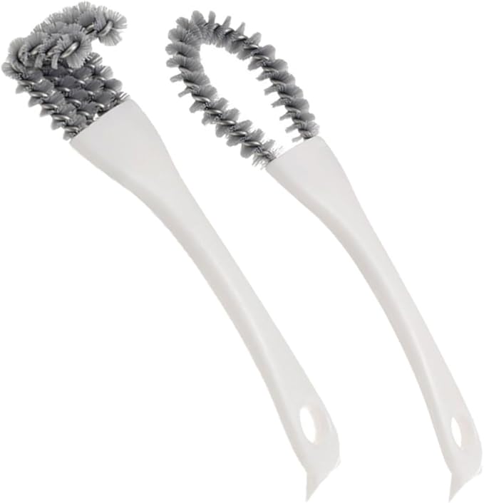 2pcs Kitchen Cleaning Brushes Set – Multifunctional Crevice and Grout Scrub Brush with U-Shaped Angled Heads for Heavy-Duty Stain Removal, Household Bathroom and Window Track