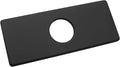 Biaungdo 6" Hole Cover Deck Plate, Matte Black Escutcheon Plate Stainless Steel Bathroom Faucet Plate Rectangle Faucet Cover Plate for 1 or 3 Hole Bathroom Vanity Sink Faucet