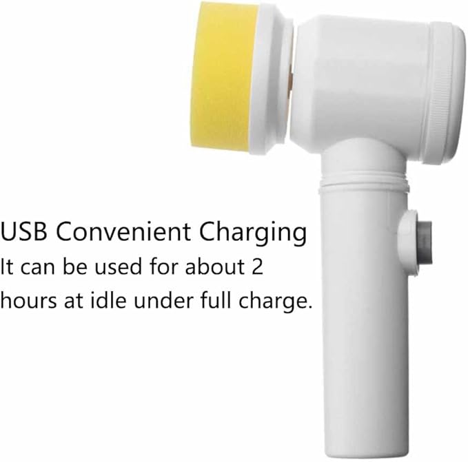 Multifunctional Electric Cleaning Brush, Handheld Cordless Power Scrubber with 3 Replaceable Brush Heads, for Home Shower Bathtub Tile Sink White