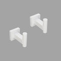 GERZWY Bathroom Hooks, Towel Robe/Coat Clothes Hook Stainless Steel Hanger Wall Hooks Heavy Duty for Bath Wall Mounted 2 Pack, White