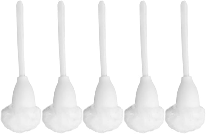 Garneck Soft Toilet Bowl Brush Set with Holder 5Pcs Bathroom Cleaning Brushes with Soft Bristles and Pp Handle for Deep Toilet Cleaning